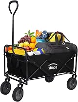 simpa Multi-Purpose Collapsible Trolley Cart - 80KG Capacity - Black view 3