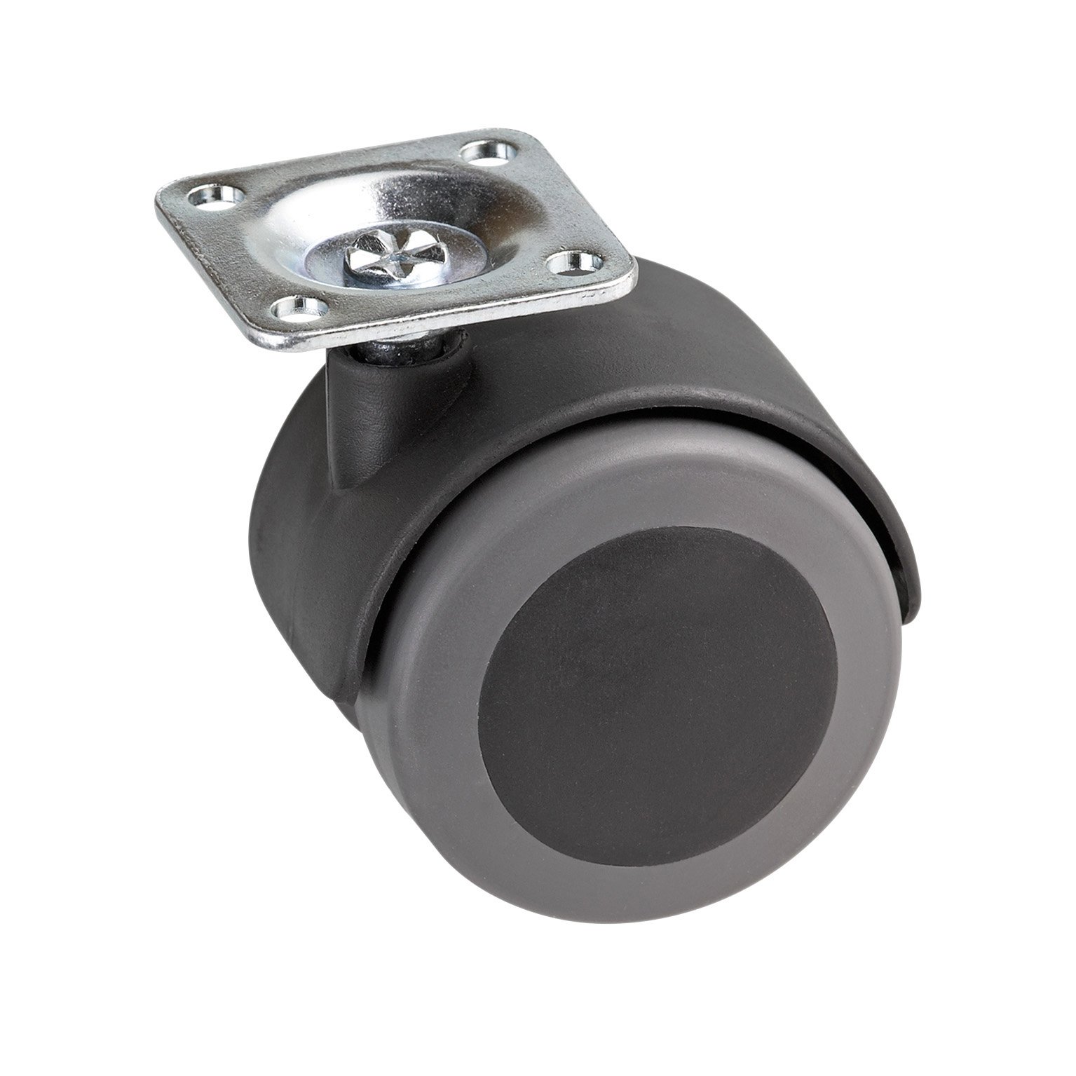 Meister Double Roller Wheel ✓ 38 x 38 mm ✓ TPR Wheels ✓ Soft Tread ✓Friction Bearings | Transport Wheel | Furniture Wheel | Container Wheel | Parquet Wheel, 800310