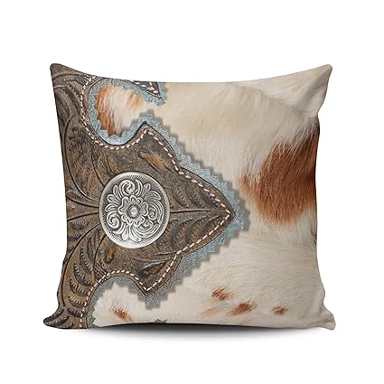 Amazon Com Kaqiu Home Decoration Pillowcase Cover Western Brown