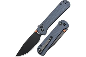 CJRB CUTLERY CJRB Bolt Folding Pocket Knife, 3.25'' AR-RPM9 Steel Blade G10 Handle EDC Knife with Recoil Lock Pocket Clip for Men Women Camping Survival Hiking, Blue (J1960)