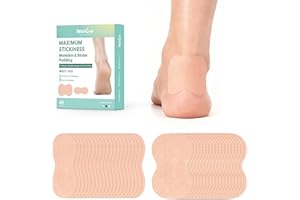 Welnove Moleskin Adhesive Pads for Feet, Moleskin Tape Blister Bandages for Feet, Funnel-Shaped Mole Skin Patch for Feet Heel