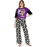 Disney Stitch Women's Pajama Set, Cozy Nightwear Long PJs Comfy Loungewear for Adults Teenagers, Stitch Gifts for Women