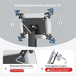 AboveTEK Anti-Theft iPad Kiosk Stand, 360 Rotation
