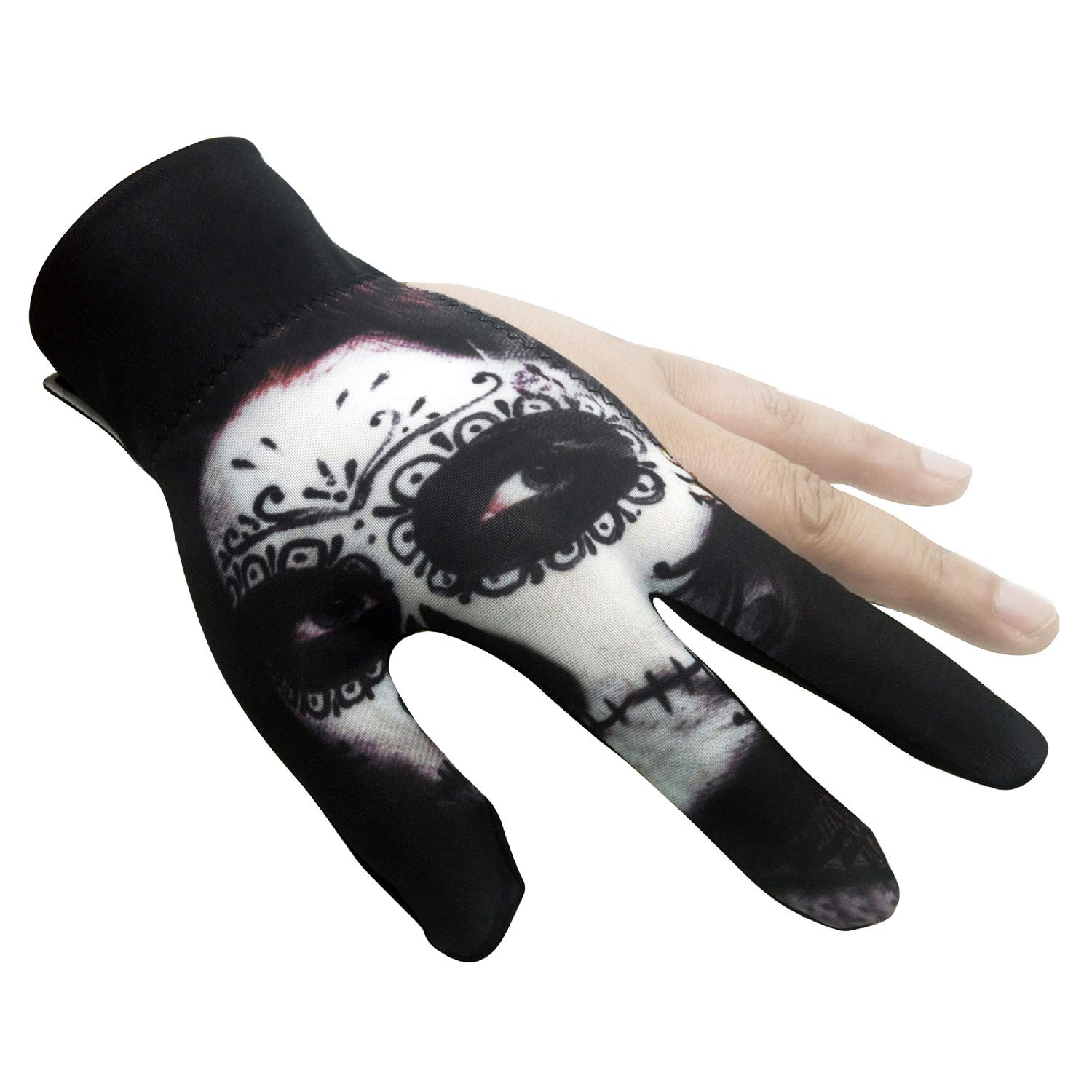 XINCHIA Snooker Gloves Left Hand Billiard Gloves 3 Fingers Billiard Pool Gloves Left Hand Professional Stretchable Pool Glove Left Hand Show Gloves Open Pool Gloves Show Snooker Gloves for Mens Women