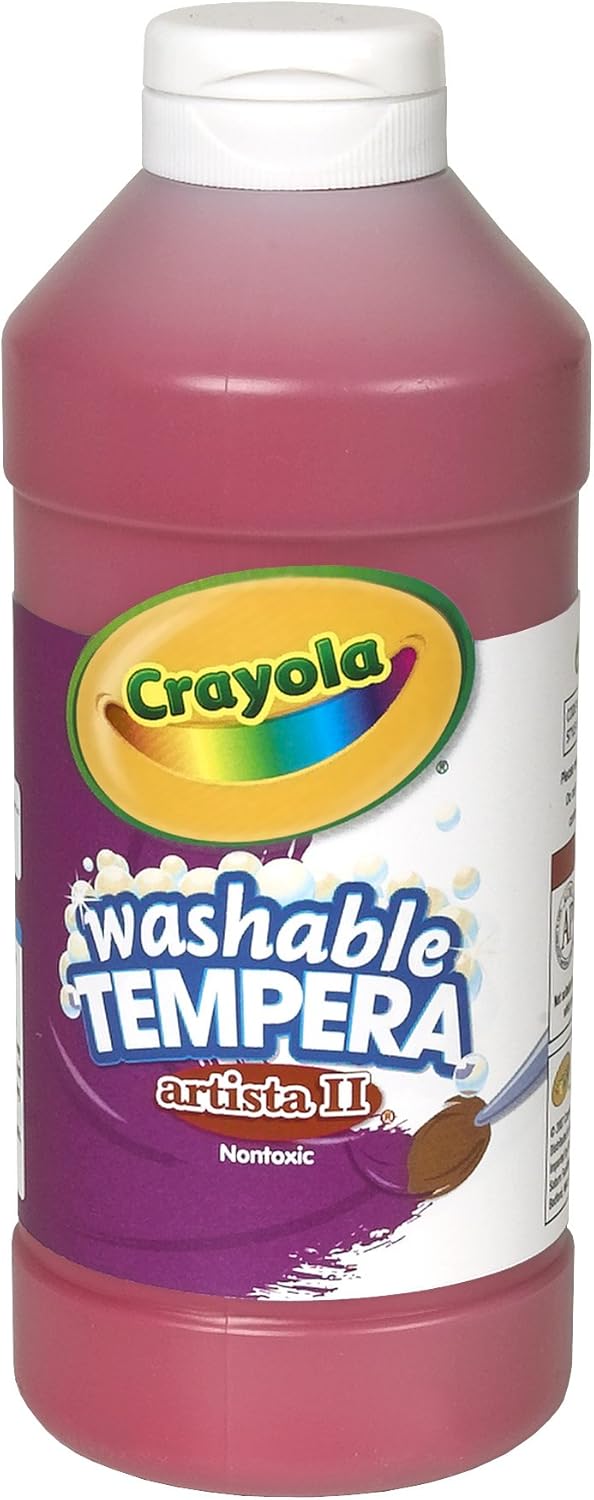 Crayola Artista II Washable Tempera Paint 16oz Red: Toys & Games