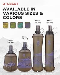 UTOBEST 200ml Soft Flask, 2 Pack Flexible TPU