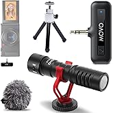 Movo VXR10 Shotgun Mic with WM-VXR10 Wireless Camera Microphone Adapter and Tripod - Compatible with Canon, Sony, Nikon and Other DSLR Cameras - Ideal for Vlogging, Filmmaking, and Content Creation