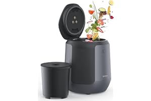 Enboya Electric Composter,4.2L Kitchen Compost Bin with LED Time Display Indoor/Outdoor,Odorless/Quiet/Auto-Cleaning,Turn Kitchen Food Waste into Natural Fertilizer,Smart Mill Compost Machine