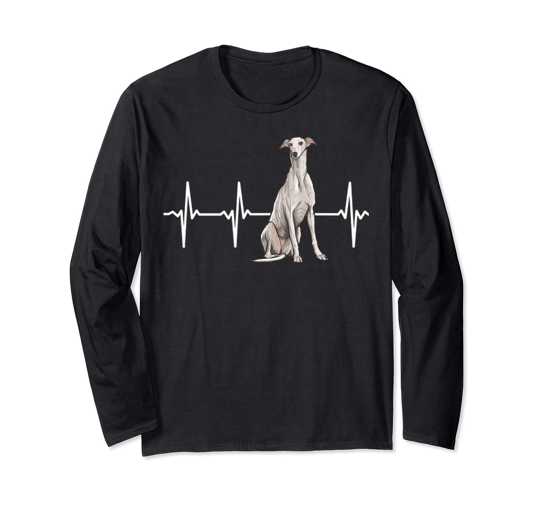 Greyhound Heartbeat Dog Lover Long Sleeve T-Shirt