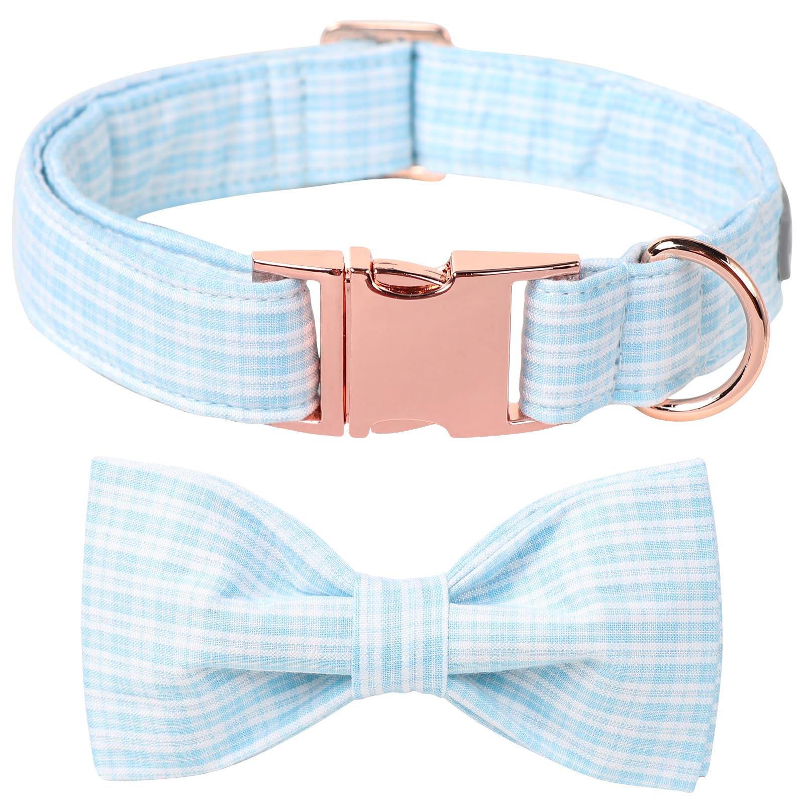 Lionet Paws Dog Collar, Blue Stripe Pattern Pet Collar Durable Cute Dog Collars Male or Female Pet Gift Adjustable Dog Collar for X-Small Dogs