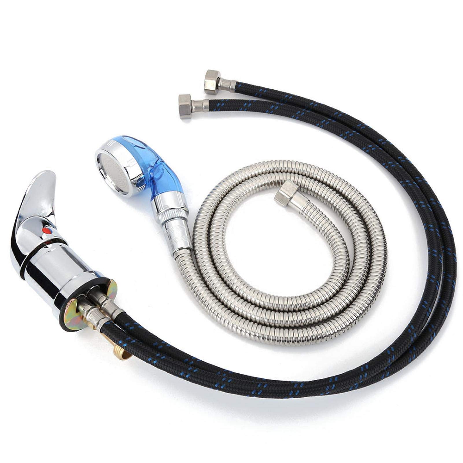 with Blue Shower Head Shampoo Tool Set with 70cm Faucet with 120cm Hose Conventient for Hair Salon