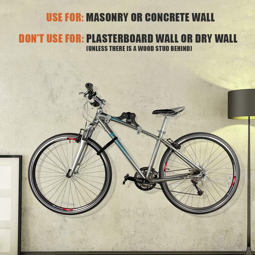 Ibera Horizontal Bicycle Bike Wall Hanger, Bike Hook Holder Storage Rack For Indoor Storage, 45 Degree Adjustable Angle To Keep Your Bike Level : Sports & Outdoors