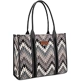 Montana West Wrangler Large Tote Bag for Women Western Structured Shoulder Bag with Laptop Compartment