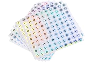 MECCANIXITY Laser Capital Letter Stickers, 5/8" Alphabet O Round Self-Adhesive Reflective Letter Stickers for Inventory, Stor