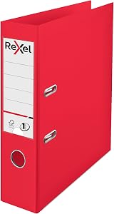 Rexel Choices A4 Lever Arch Files 3-Pack Black Red Blue Durable Plastic on Board view 2