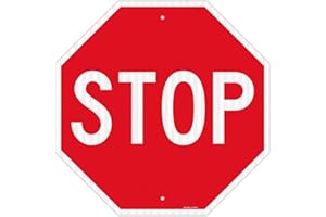 GicnKeuz Stop Signs Traffic Signs 24 x 24 Inches, High Intensity - Engineer Grade Reflective Aluminum Sheeting, Rust Free Metal Stop Sign Street Road Sign, Weather Resistant, Waterproof, Fade Resistant, 2 Pre-drilled Holes (1-PACK)