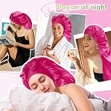 BONNET QUEEN Silk Bonnet for Sleeping Long Hair & Braids Pink view 6