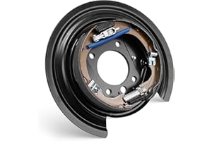 52125175AA Rear Driver Side Brake Backing Plate Assembly - Includes Parking Brake Shoes & Hardware - Compatible with Jeep Wra