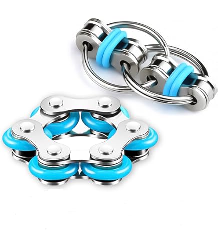 Flippy Chain Fidget - Lot De 3 Jouets Anti-Stress En Acier Inoxydable - Chaîne à Roulettes Avec Silicone - Silence Et Portable - Pour Ados Et Adultes