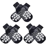 EXPAWLORER Double Side Anti-Slip Dog Socks with Adjustable Straps - Strong Traction Control for Indoor on Hardwood Floor Wear