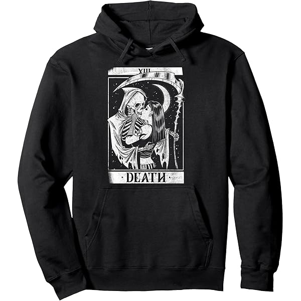 Sudadera Con Capucha Blackcraft - Diseño Gótico Calavera Y Polilla, Unisex, Tejido Clásico