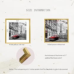EVQUIT 8 x 8 Metal Picture Frame Aluminum Photo