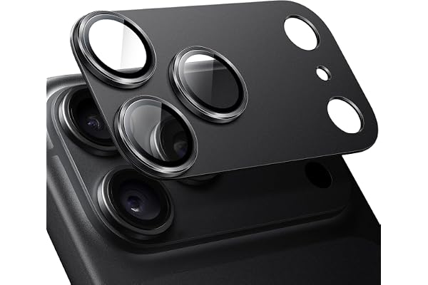 JETech Camera Lens Protector for iPhone 18 Pro Max, 1-Pack, Black | Full Coverage 9H+ Tempered Glass, Matte Metal Plate, AR C