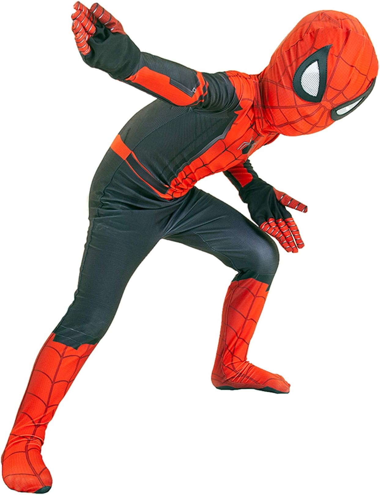 GTEBITY Superhero Kids Bodysuit Costumes Halloween Cosplay Costumes (120) Crimson