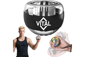 EZGHAR 2026 New Wrist Ball, Wrist Ball Exerciser with LED Lights, Auto-Start Gyroscopic Forearm Exerciser, Enhance Grip Strength, Strengthen Arms, Fingers, Bones and Muscles, Joint Relief