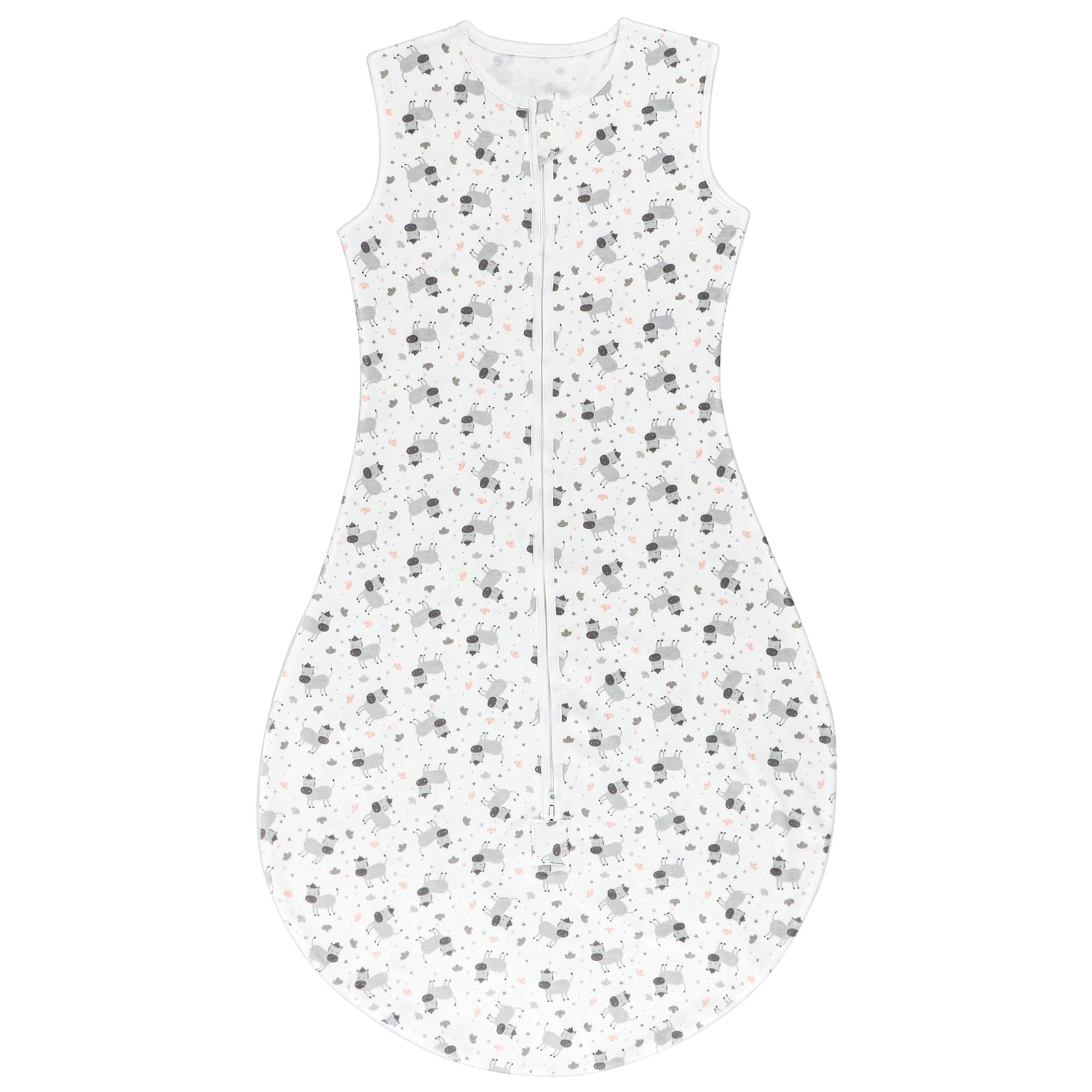 TOGOU2S Baby Sleeping Bag 6 to 18 Months, 0.5 Tog Sleeping Bag Baby with Adjustable Length 65-85cm, Soft Cotton Breathable Toddler Sleeping Bag, Pony Print