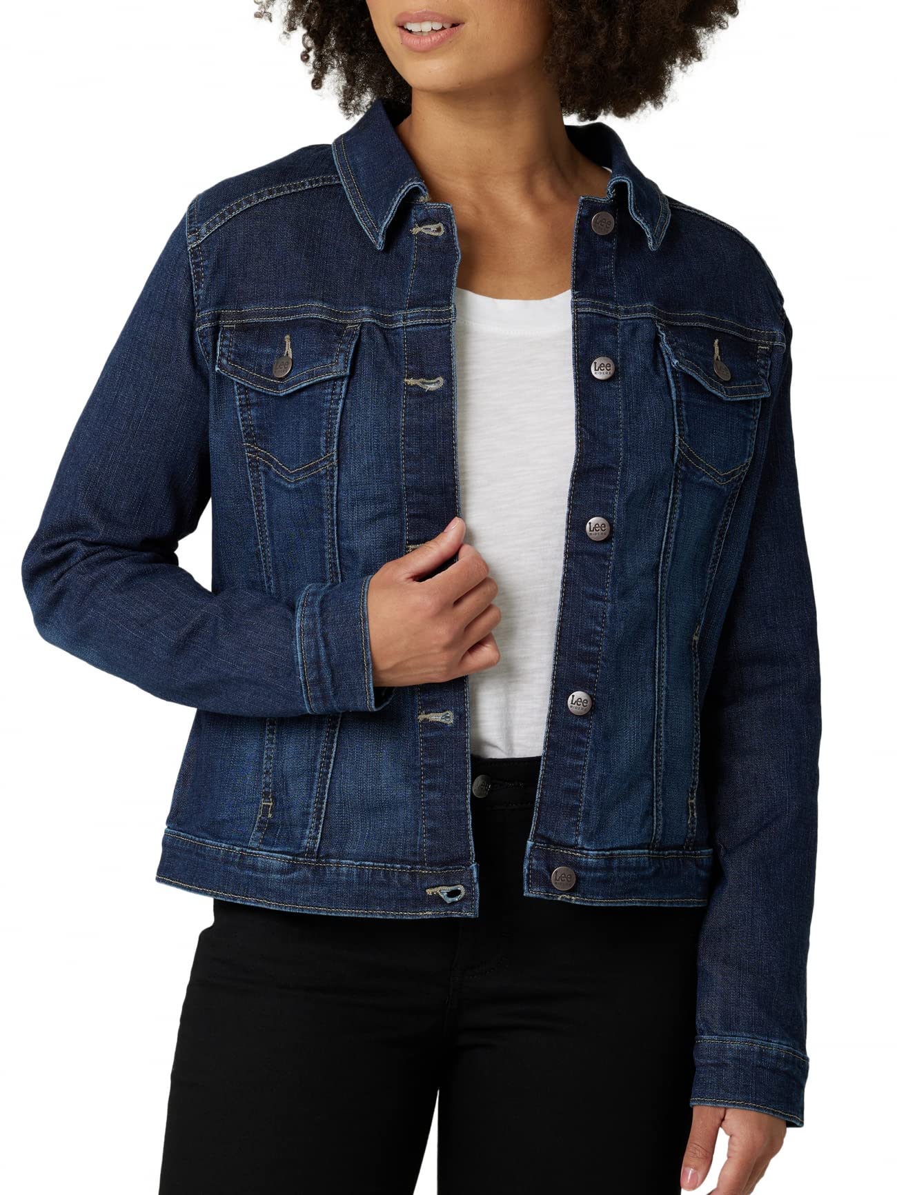 Riders by Lee Indigo Women's Denim Jacket, Drenched, Small Image Riders by Lee Indigo Women's Denim Jacket, Drenched, Small Image