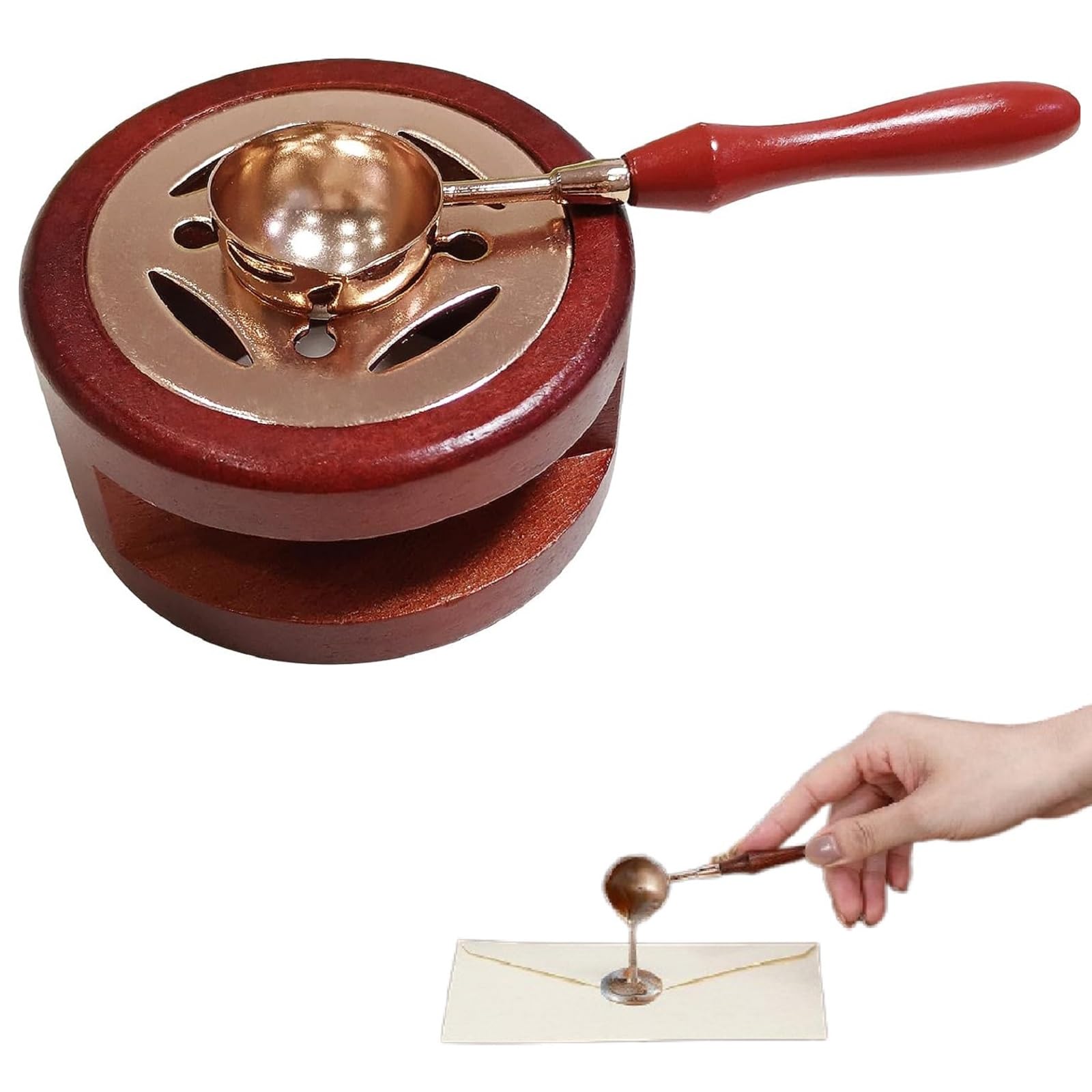 Wax Seal Warmer & Stamp Kit - Wax Beads Melting Furnace for DIY Arts & Crafts/Invitation/Card Making