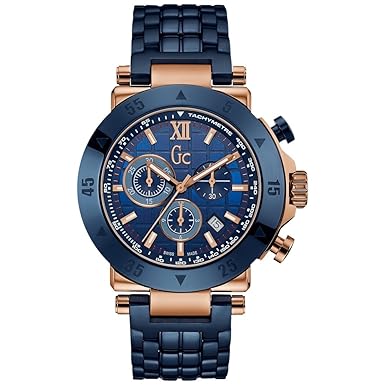 GC Gc-1 Sport Herren-Armbanduhr 44mm Blau Batterie Analog X90012G7S