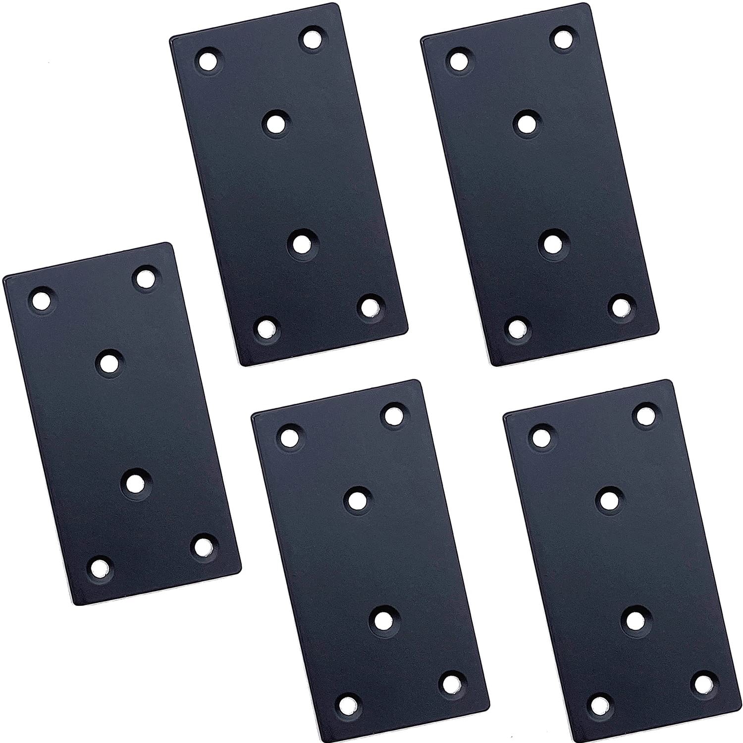 Stainless Steel Perforated Plate, Flat Connector, Wood Connector, Metal Connector, Perforated Plates, Connecting Plates, Pack of 5, 100 x 50 x 2 mm, Flat Plate, Straight for , Mounting Wood