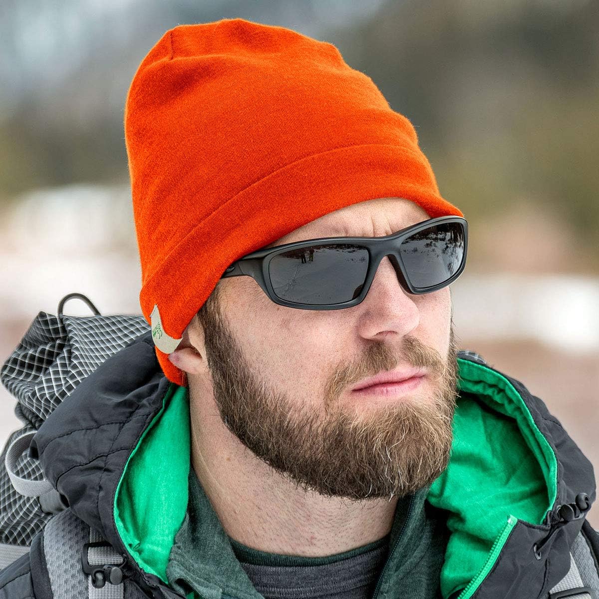 Minus33 Merino Wool Ridge Cuff Beanie Blaze Orange One Size: Clothing