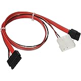 Monoprice 16-Inch Slim SATA to SATA Data and Power Combo Cable (107639)