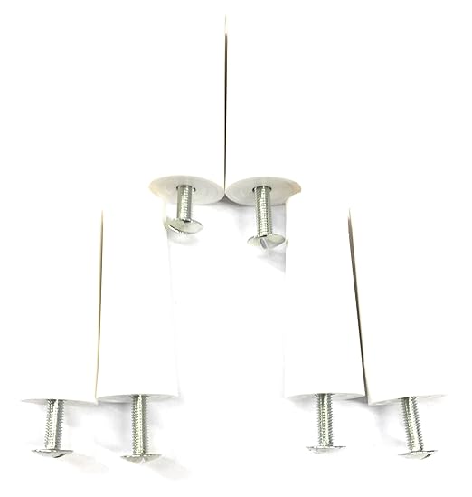 3 Paar Anschlagstopper, Anschlagpuffer für Rollladen 60 mm weiß m. Schraube u. eingelegter Mutter