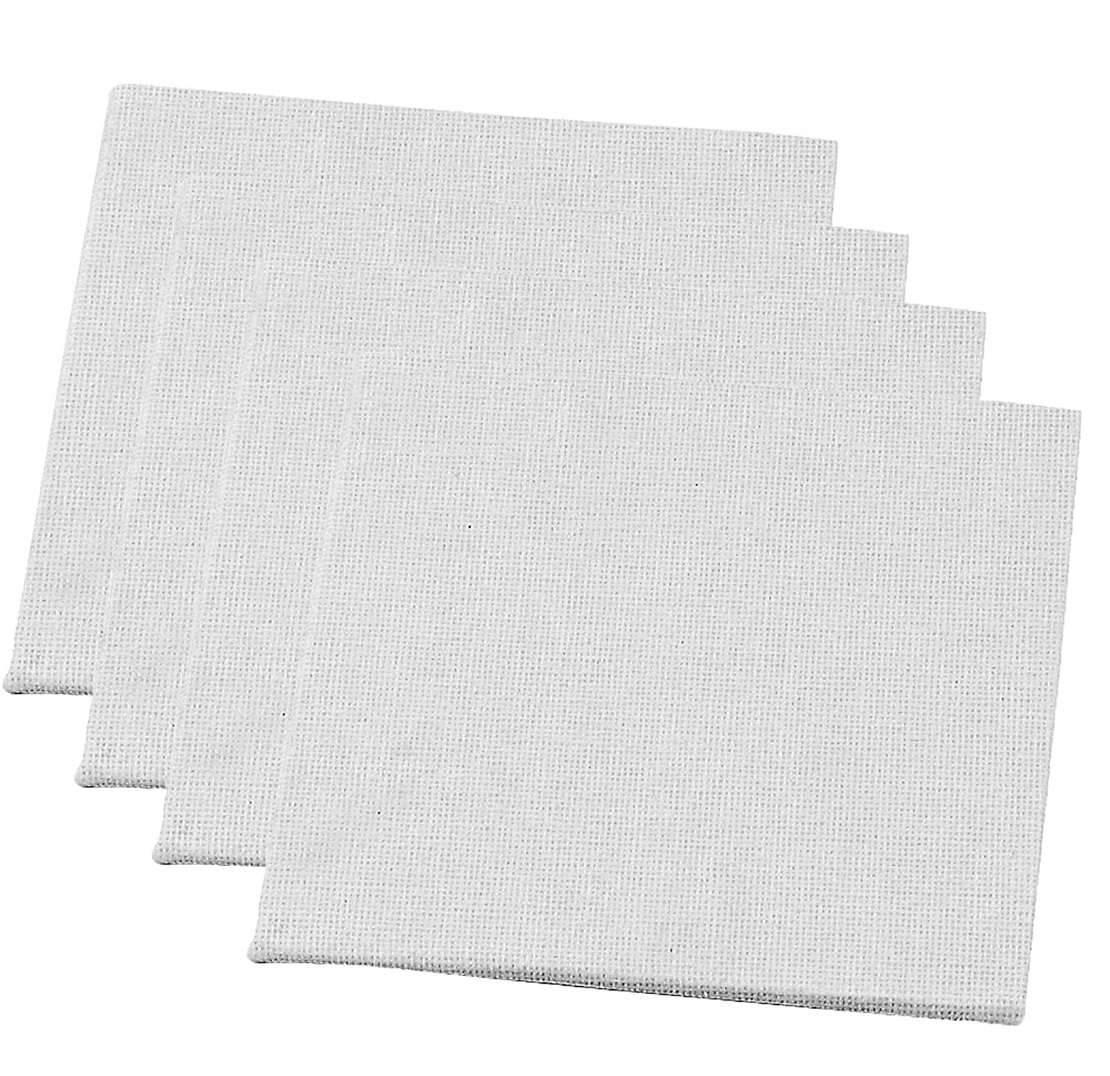 WANGCL 4 Pack Artist Blank Canvas, Painting Canvas Frame Stretcher Painting Board for Acrylic Oil Water Painting Ideal for Professional Artist, Hobby Painter Beginner-15 * 15cm