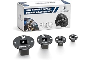 AltitudeCraft 2025 Low Profile Impact Socket Adapter Set, Drive Ratchet Adapter Set, Designed for Tight Spaces, 3/8" to 1/2", 1/4" to 3/8", 3/4" to 1", 1/2" to 3/4", 4PC