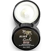 Major Beard Goals Beard Butter for Men - Leave-In Softener for Mustache & Beard Care, Cream Hydrates, Reduces Itchiness - Jamaican Black Castor Oil, Biotin, Collagen, & Shea Butter - 4oz