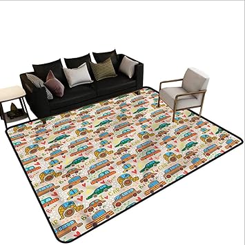 Amazon Com Cars Anti Skid Area Rug 24 X 36 Cute Cartoon