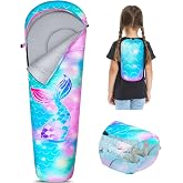 FIOBEE Kids Sleeping Bag 3 Season Camping Sleeping Bags for Girls Toddler | Warm &amp; Cool Weather 41℉ - 60.8℉, Girls Sleeping Bag with Backpacking, Machine Washable, For Traveling Hiking Indoor Outdoor