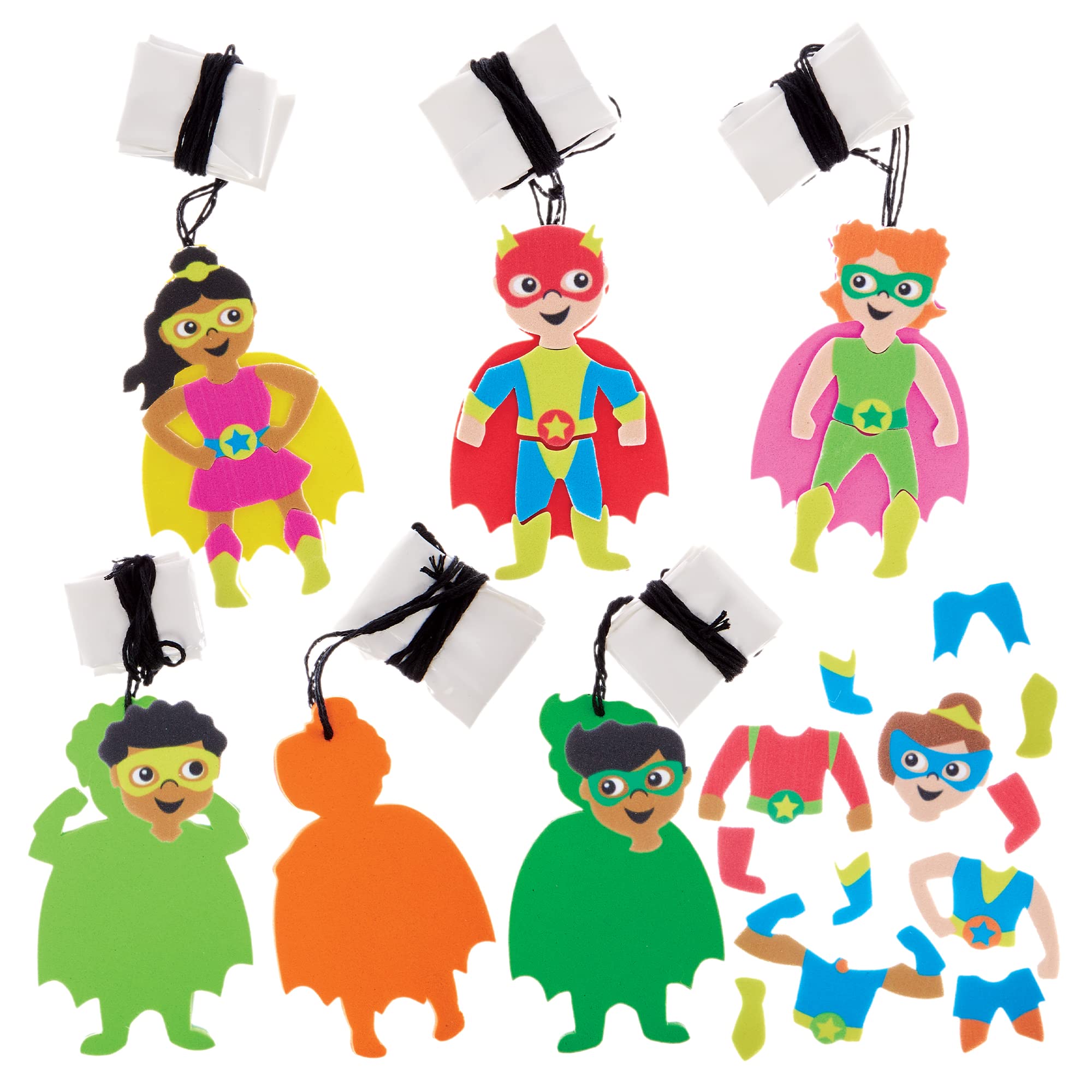 Baker Ross FX735 Star Hero Parachutist Kits - Pack of 6, Party Bag Fillers for Kids