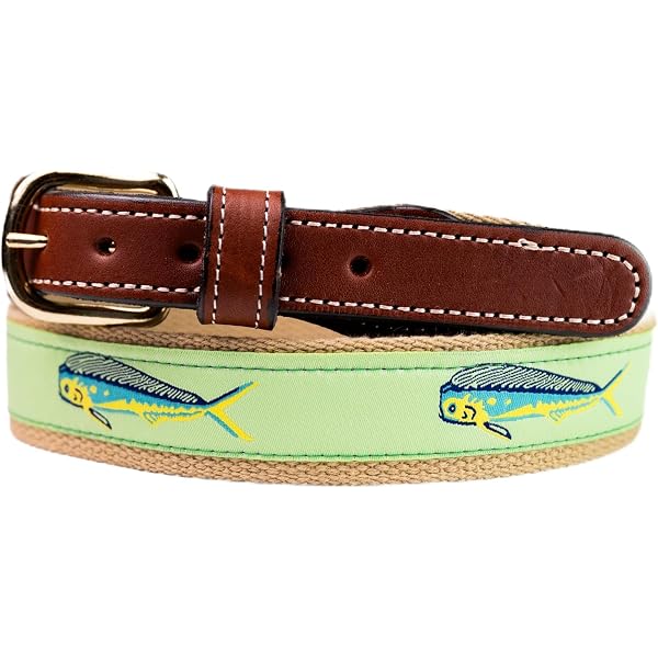 Amazon.com: Leather Man Ltd Go Fish Belt (32 (fits size 30  display picture 2
