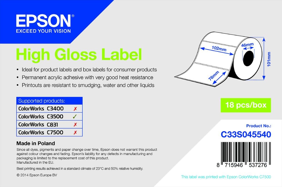 Epson High Gloss Label – 4 "x 3 mm Pack of 415