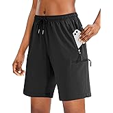 SANTINY Women's 5''/ 7''/9'' Hiking Cargo Shorts Quick Dry Lightweight Summer Shorts for Women Athletic Golf Zipper Pockets
