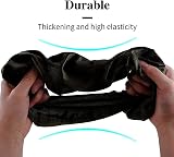 ILamourCar Black Satin Large Scrunchies 2 Pack Elastic Hair Ties Ponytail Women view 5