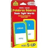 School Zone Spanish Basic Sight Words Flash Cards: 56 Cards, 108 Words, Kindergarten, 1st Grade, Palabras Basicas Tarjetas Ilustrativas, Bilingual, ESL, Language Immersion (Spanish/English Edition)