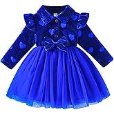 Rosibel Baby Girls Velvet Tutu Dress Infant Girl Special Occasion Clothes Fall Winter Dresses Outfits 6M to 3 Years
