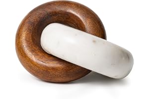 Cork & Mill Marble and Wood Knot Decor - Decorative Object for Shelves, Bookcase, Console, Mantel or Side Table - Entryway Decor Item - Coffee Table Centerpiece for Living Room - Handcrafted Accent